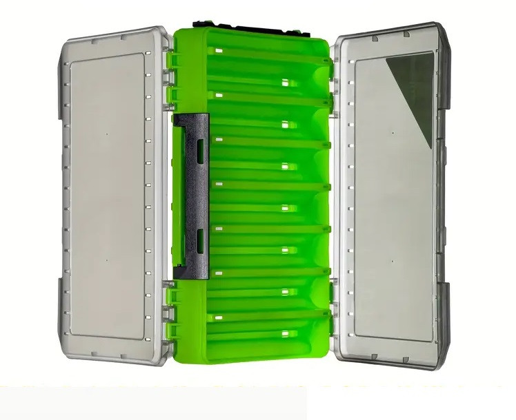 Коробка под воблер двусторонняя XL (27см\19см\5см) MmFishing Зелена, фото 1