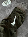Анорак вітровка чоловіча демісезонна хакі з капюшоном Nike (Найк), фото 3