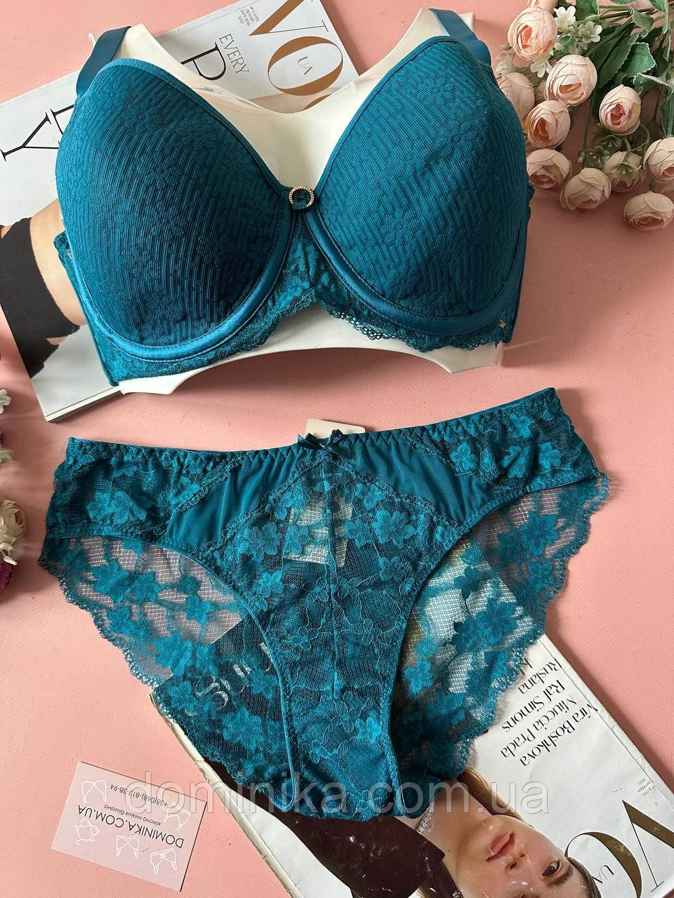 Мереживна жіноча білизна на чашку C комплект морська хвиля