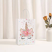 Пакет крафтовий "Єдиноріг" 15х21х8 см