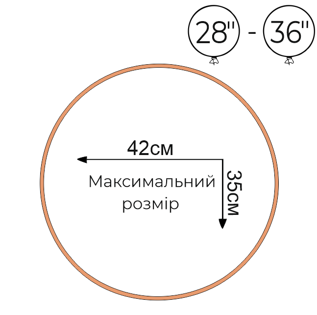 Декор: напис на баббл (BUBBLE) 28"/36"