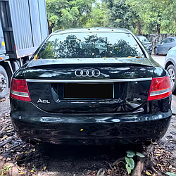 Спойлер Audi A6 C6 (05-11) тюнінг сабля на багажник (пластик, чорна)