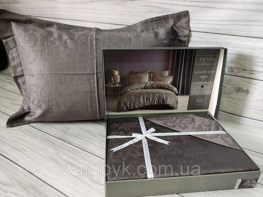 Постільна білизна Fiesta "Sandra" сатин жаккард преміум євро-розміру бавовняна Туреччина