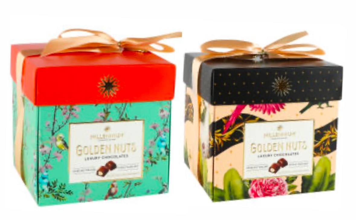 Цукерки з начинкою та цілими горіхами Gold Nut Millennium, 150 г (Міленіум)