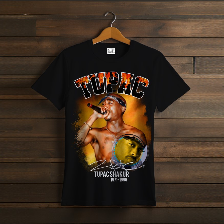 Футболка унісекс "2PAC TUPAC Тупак Репер Чорна 02"