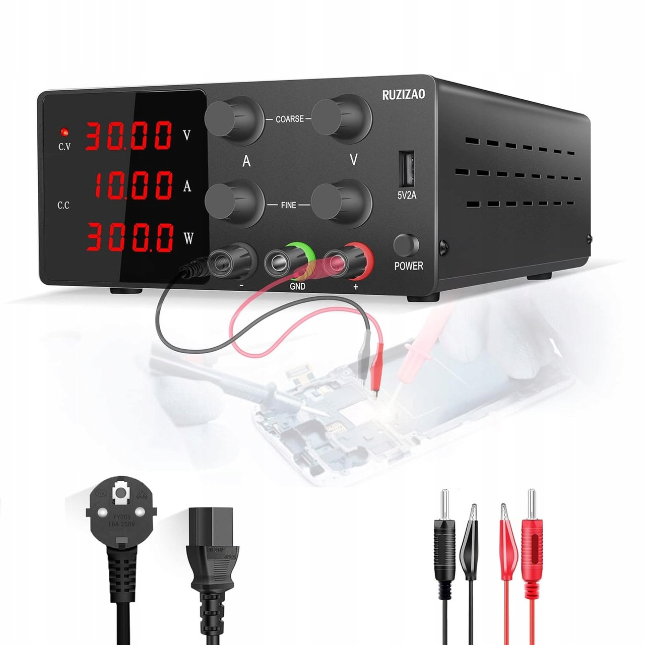 Лабораторний блок живлення 30 V 10 A постійного струму регульований  SPS-W3010