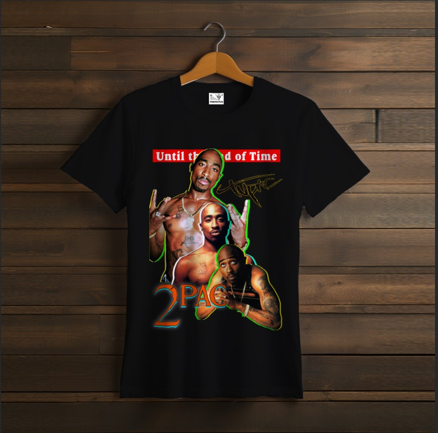 Футболка унісекс "2PAC TUPAC Тупак Репер Чорна 1"