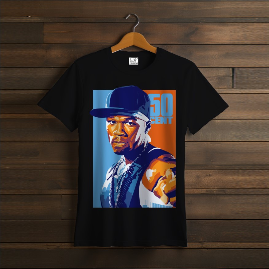 Футболка унісекс "50 CENT Фіфті Цент Репер Співак Чорна"