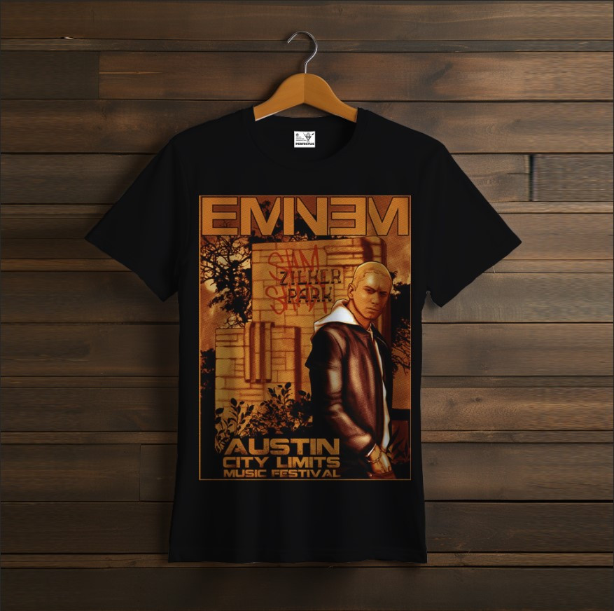 Футболка унісекс "EMINEM Емінем Репер Співак Чорна 4"