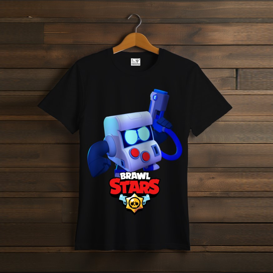 Футболка унісекс "Бравл Старс 8bit Brawl Stars Відеогра Чорна"