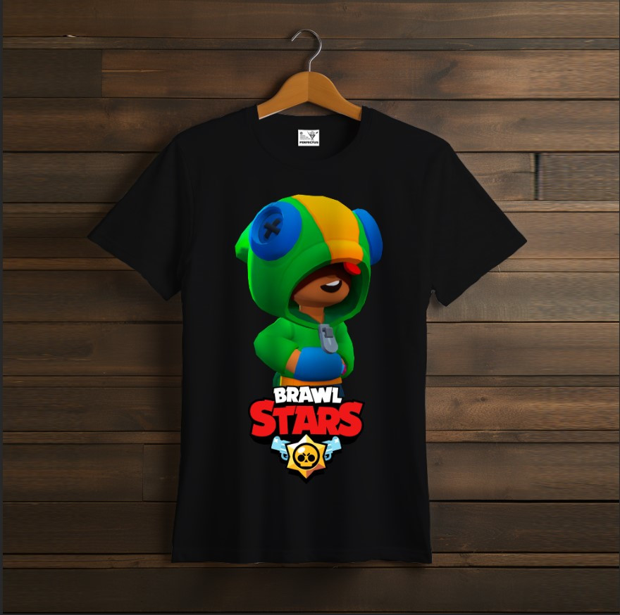 Футболка унісекс "Бравл Старс Leon Леон Brawl Stars Відеогра Чорна"