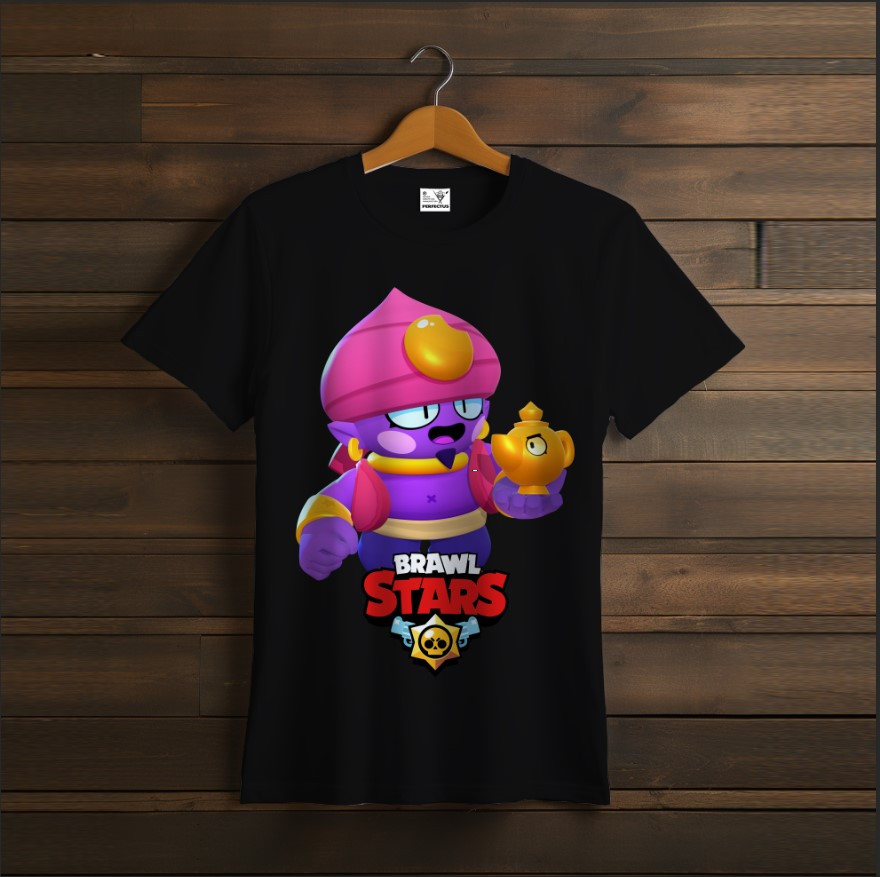 Футболка унісекс "Бравл Старс Джин Gene Brawl Stars Відеогра Чорна"