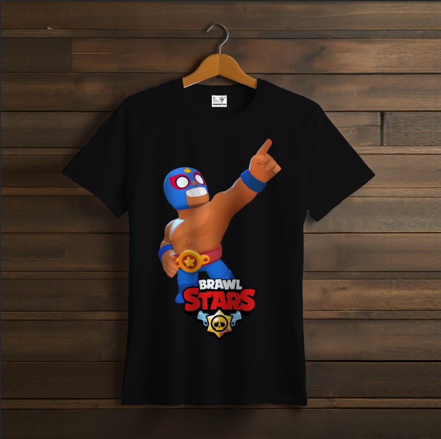 Футболка унісекс "Бравл Старс Ель Прімо El Primo Brawl Stars Відеогра Чорна"