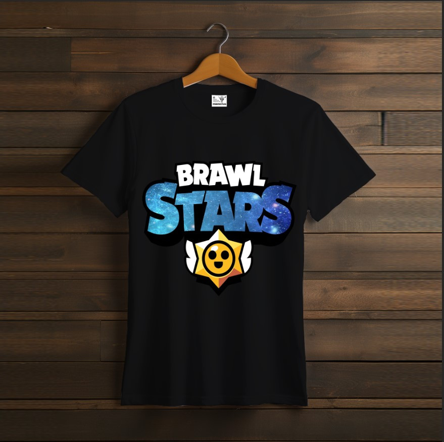 Футболка унісекс "Бравл Старс Логотип Brawl Stars Відеогра Чорна 2"