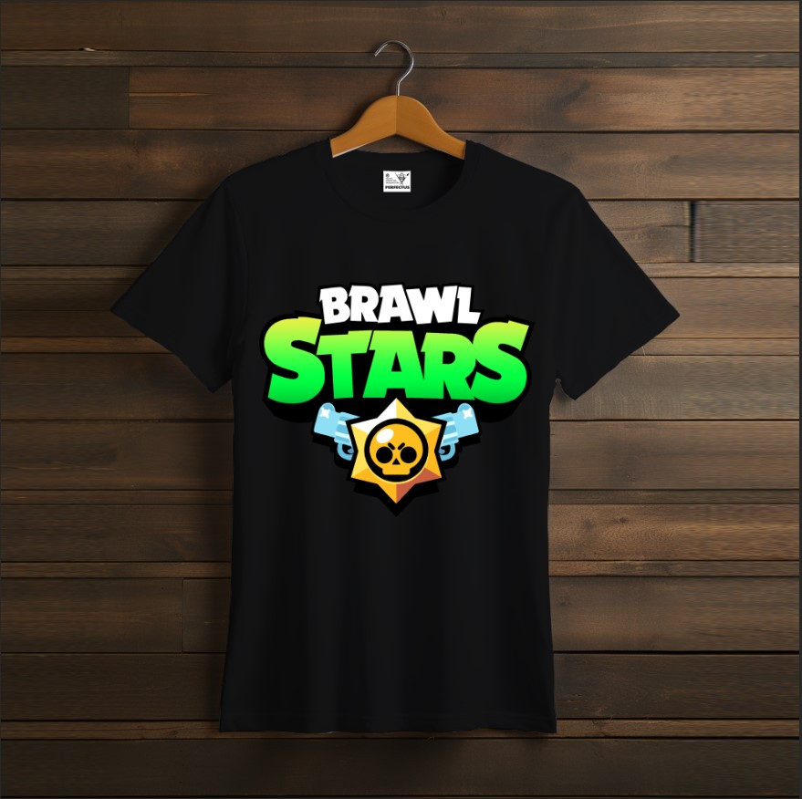 Футболка унісекс "Бравл Старс Логотип Brawl Stars Відеогра Чорна 5"