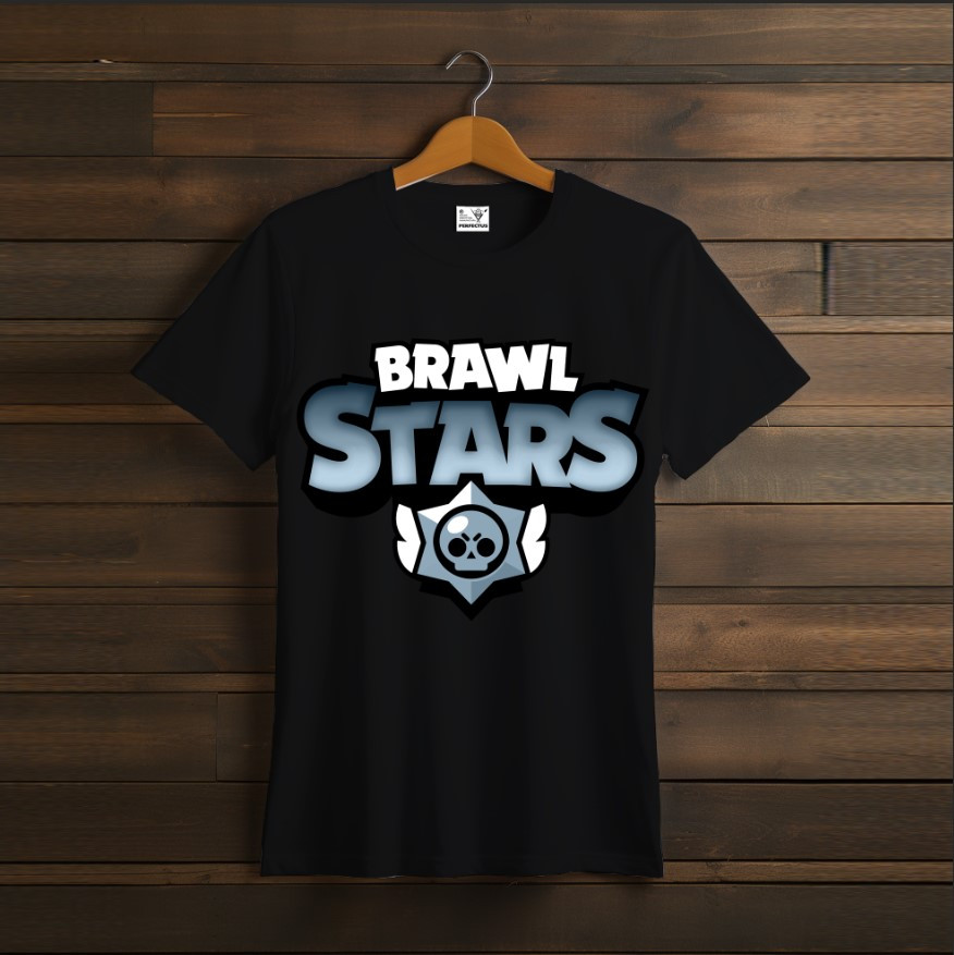 Футболка унісекс "Бравл Старс Логотип Brawl Stars Відеогра Чорна 6"