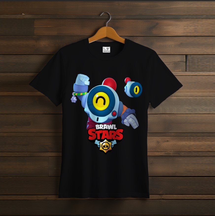 Футболка унісекс "Бравл Старс Нані Nani Brawl Stars Відеогра Чорна"