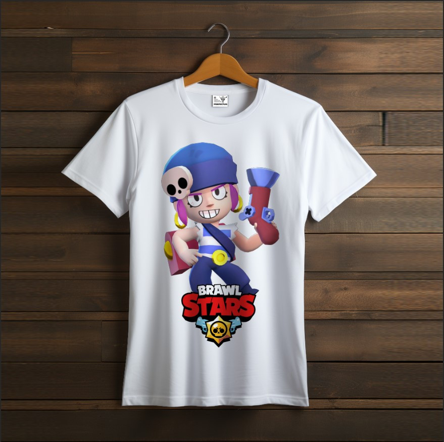 Футболка унісекс "Бравл Старс Пенні Penny Brawl Stars Відеогра Біла"