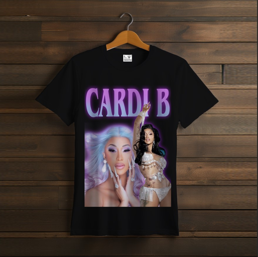 Футболка унісекс "Карді Бі Cardi B чорна 1"