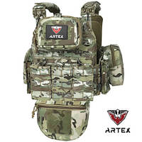 Военный Плитоноска Artex с напашником системой быстрого сброса и 7 подсумками