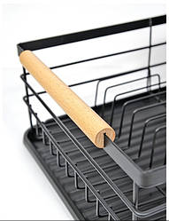 Сушарка для посуду з алюмінію з піддоном 43,5 х15, 5х32, 5 см Kamille KM-0756