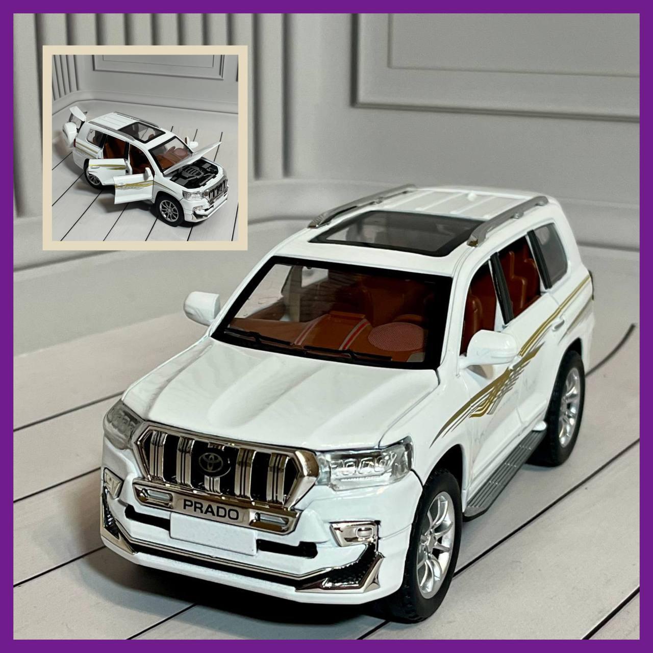 Дитяча машинка металева інерційна Toyota Prado 1:24 звук світло, фото 1