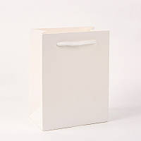 Пакет подарунковий білий 31х42х12 см