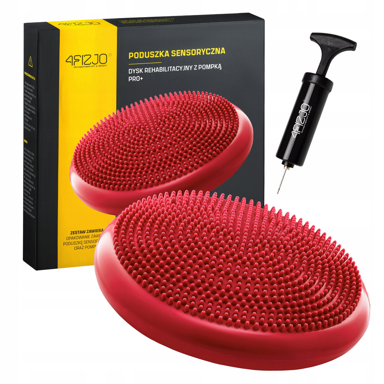 Балансувальна подушка-диск 4FIZJO PRO+ 33 см (сенсомоторна) масажна 4FJ0312 Red Poland
