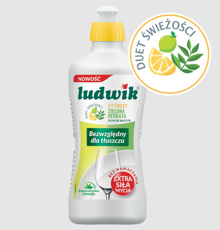 Засіб для миття посуду Ludwik Цитрус і Зелений чай 900 мл