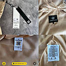 Куртка чоловіча демісезонна бежева жатка з капюшоном Stone Island, фото 4