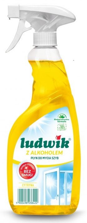 Засіб для миття скла і плитки Ludwik З алкоголем Лимон 600 мл