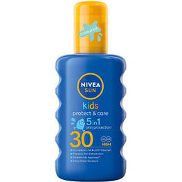 Засіб від засмаги Nivea Sun Kids Дитячий сонцезахисний спрей Захист та догляд SPF 30 200 мл (4005808854035/5900017067766) -
