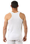 Майка борцовка чоловіча біла Розмір S М L XL XXL, фото 4