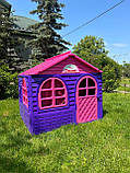 Ігровий будиночок для дітей, Дитячий ігровий комплекс для вулиці 129х129х120 см, Дитячі садові будиночки, фото 6