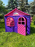 Ігровий будиночок для дітей, Дитячий ігровий комплекс для вулиці 129х129х120 см, Дитячі садові будиночки, фото 2