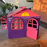 Ігровий будиночок для дітей, Дитячий ігровий комплекс для вулиці 129х129х120 см, Дитячі садові будиночки, фото 9