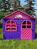 Ігровий будиночок для дітей, Дитячий ігровий комплекс для вулиці 129х129х120 см, Дитячі садові будиночки, фото 3