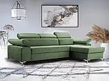 М'який розкладний кутовий диван Bardi (зелений), фото 2