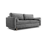 М'який розкладний прямий диван Siena (сірий), фото 2