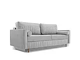 М'який розкладний прямий диван Siena (сірий світлий), фото 2