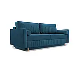 М'який розкладний прямий диван Siena (синій), фото 2