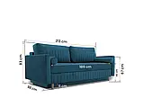 М'який розкладний прямий диван Siena (синій), фото 7