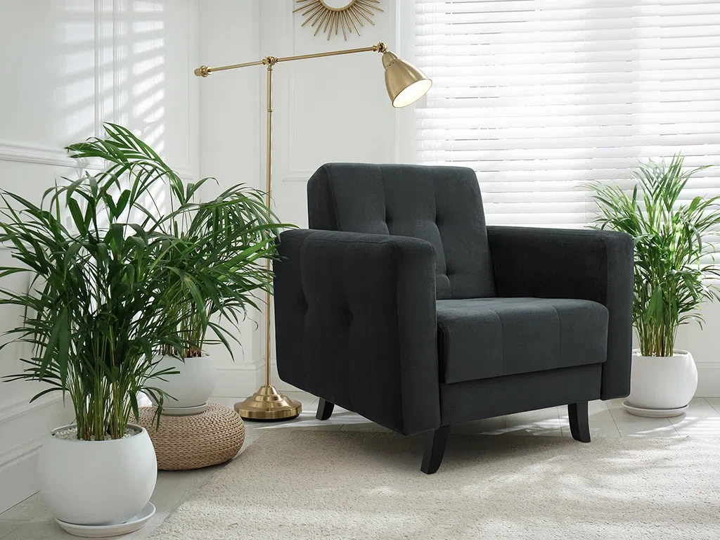 М'яке крісло Lizbona (сірий темний), фото 1