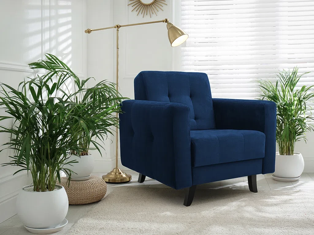 М'яке крісло Lizbona (синій темний), фото 1