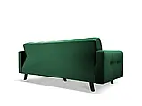М'який розкладний прямий диван Lizbona (зелений темний), фото 3