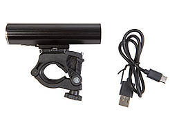 Потужний ліхтар велосипедний аккумуляторний Повер Банк передній BC-LR-Y8 3 світлодіода T6 650лм живлення 2х18650 5200mAh Al + Pl