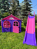 Гірка будиночок, Будиночок дитячий ігровий пластиковий пластик 129х129х120 см, Дитячі гірки для дому 243 см Doloni, фото 5