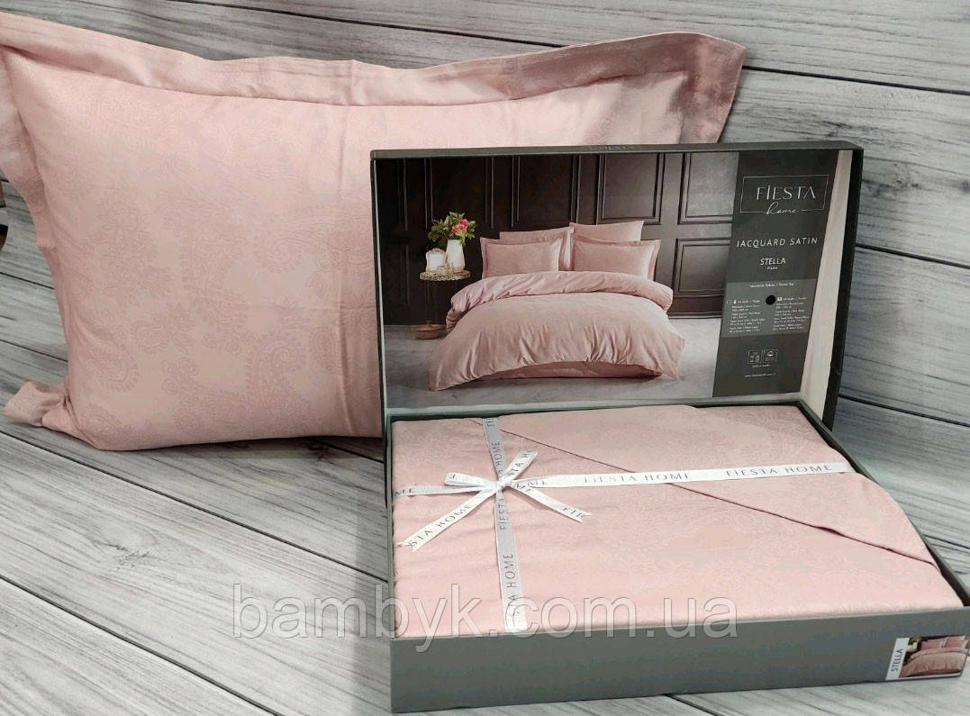 Постільна білизна Fiesta "Stella" сатин жаккард преміум євро-розміру бавовняна Туреччина
