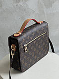 Сумка жіноча Луї Вітон через плече Louis Vuitton Medium Pochette коричневий + беж, фото 4