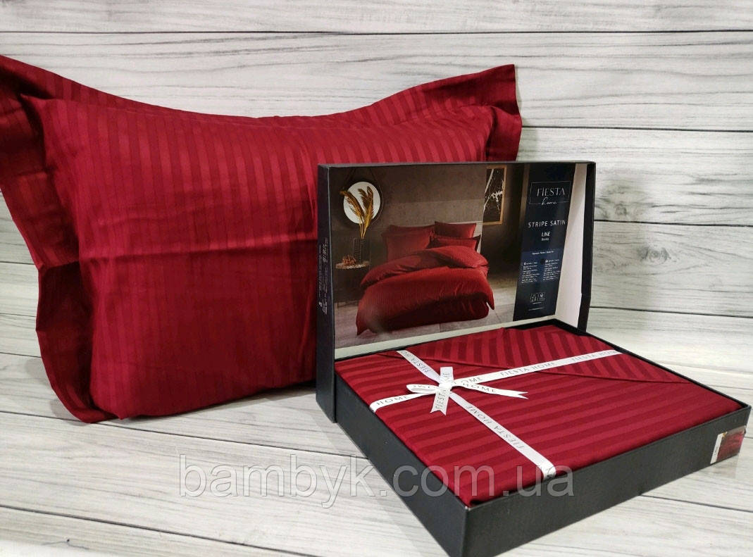 Постільна білизна Fiesta "Line" сатин жаккард stripe преміум євро-розміру бавовняна Туреччина